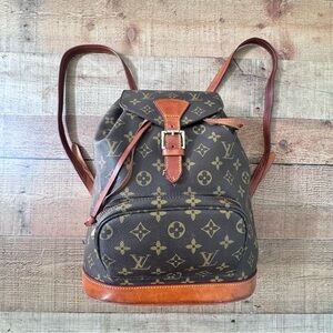 LOUIS VUITTON Vintage Monogram Logo Montsouris Backpack